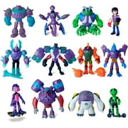 Omnitrix Action Figures for Kids Toys - Set of 12 Toys [Ben Tennyson, Cannonbolt, Slapback, Armored Shock Rock, Four Arms, Heatblast, XLR8, Hot Shot, Diamind Head, Overflow]