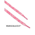 thumbnail image 3 of INSPIRE CHIC Flat Colorful Shoelaces Gradient Colors Shoe Laces for Sneakers 2 Pairs 140cm/55.12" Rose Red, 3 of 4
