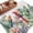 Off White Grass Green Bright Red, variant on 2'x6' Rug Runners for Hallways Kitchen, Summer Botanical Non Slip Entryway Beside Floor Carpet Runner, Rustic Tropical Plants Birds Washable Laundry Room Bedroom Throw Rugs Mat for Family Pet