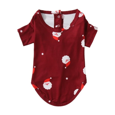 

Jikolililili Christmas Print Pet Clothing | Christmas Family Pajamas Set for Dog | Christmas Family Pajamas on Clearance