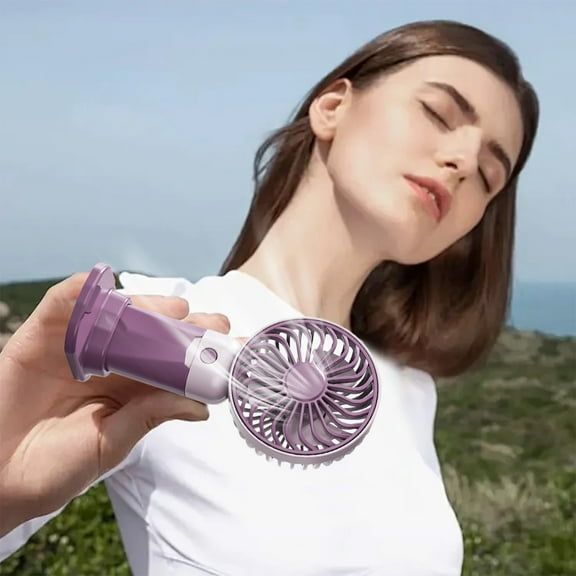 Fasiaou 3 Speed USB Handheld Fan Portable Mini Desk Fan with Phone Stand Rechargeable Battery Operated Quiet Cooling Fan for Home Office Travel Outdoor