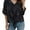 Black, variant on Weardear Womens Blouses Dressy Casual Womens 3/4 Batwing Sleeve Red Tops Flowy Chiffon Blouses for Women V Neck Tie Front Summer Tops Shirts