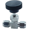 thumbnail image 3 of Hardware Acero inoxidable 304 Instrumento Válvula de aguja de gas 1/4 pulgadas Tubo OD Ajuste de compresión de doble virola 1000 Psi 1/4 pulgadas OD, 3 of 5