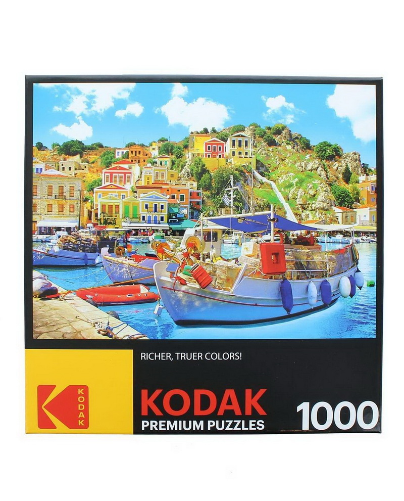 Kodak 1000 Piece Jigsaw Puzzle Boats in the Harbor Greece
