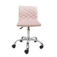 thumbnail image 5 of Impressions Vanity Eliza Diamond Quilted Swivel Vanity Chair with Adjustable Height (White), 5 of 5