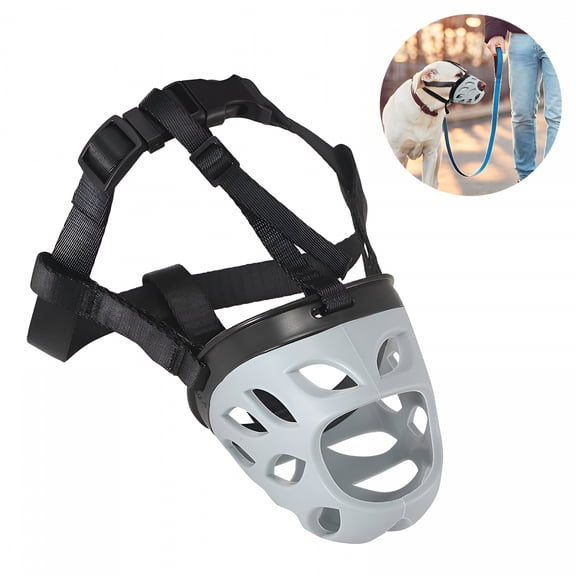 GASTROPOD Dog Muzzle,Breathable Basket Muzzles for Small,Medium,Large Dogs,Anti-Biting,Barking and Chewing Dog Mouth Cover,Grey