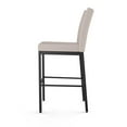 thumbnail image 3 of Amisco Perry Plus 30 In. Bar Stool - Cream Faux Leather / Black Metal, 3 of 9