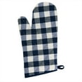 thumbnail image 2 of Kate Aurora Living 2 Pack Gingham Plaid Checkered Country Farmhouse Oven Mitts - Navy Blue, 2 of 2