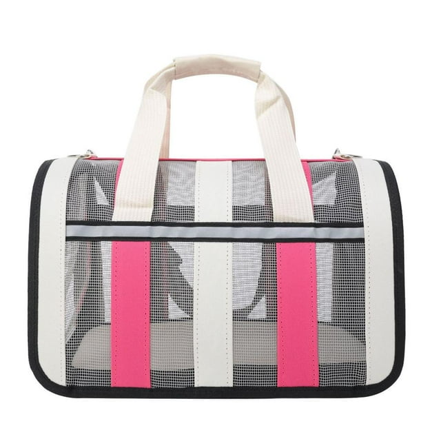 for Small Dogs & Cats,Portable Soft-Sided Breathable Mesh Cat Travel Bag Handbag,Collapsible Cat Carrying Case for Cats Small Dogs Puppy