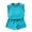Blue, variant on Boys Outfit Set Sports Tracksuit Solid Color Sleeveless Tank Top and Shorts Set