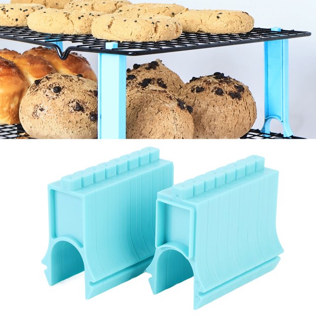 Baking Sheet Cooling Rack Space Saving Trays Holder with Reusable Plastic Stacking Storage for Kitchen Table