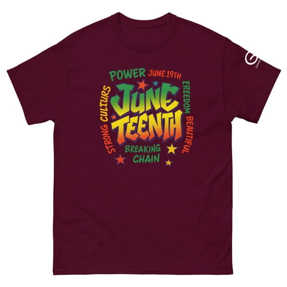 Juneteenth Unisex classic tee (Maroon, S)