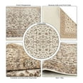 thumbnail image 3 of Alfa Rich 3x5 Area Rugs, Ultra-Thin, Oriental, Beige and Cream Rug, Non-Slip, Machine Washable, Easy Clean, Pet Friendly Runner Rugs, Laundry Rugs, 3 of 6