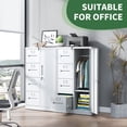 thumbnail image 5 of Innovation Works Lockable Metal File Cabinet with 4 Drawers & 1 Door, Storage Filing Cabinet for Home Office, A4 Legal/Letter Size, Assembly Required, 5 of 7