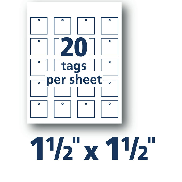 Online Labels - Printable Tags - 2 inch x 3.5 inch - Cardstock - Pack of 2,000, 250 Sheets - Inkjet/Laser Printer, Size: 250 Sheet Pack, White