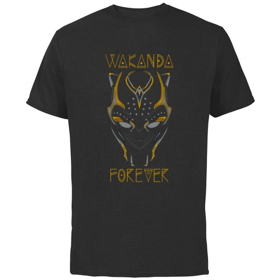 Marvel Black Panther: Wakanda Forever New Panther’s Mask - Short Sleeve Cotton T-Shirt for Adults - Customized-Black