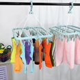 thumbnail image 3 of Sock Drying Rack, Hanging Clothes Drying Rack with 32 Windproof Pegs, Collapsible Lingerie Sock Drying Rack for Socks, Underwear, Baby Clothes, Towels, 3 of 5