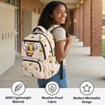 thumbnail image 5 of Yspwyqan Backpack for School, 17 Inch Lightweight 600D Polyester Kids Backpack, Multi-Pocket Fits 15.6 Laptop, Cute Bee Daisy Daypack for Elementary Middle Hiking, 5 of 7