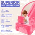 thumbnail image 4 of Contour Comfort 14-Piece Modular Kids Play Sofa – Convertible Foam Couch Set for Playroom & Lounge, Soft & Washable, Pink, 4 of 8