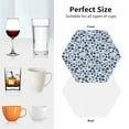 thumbnail image 6 of Sigee Seaside Primary Color for Water-Resistant, Heat-Resistant, Non-Slip Leather Coasters Set, Ideal for Coffee Table, Office, Bar, Home Decor-Hexagon, 6 of 6