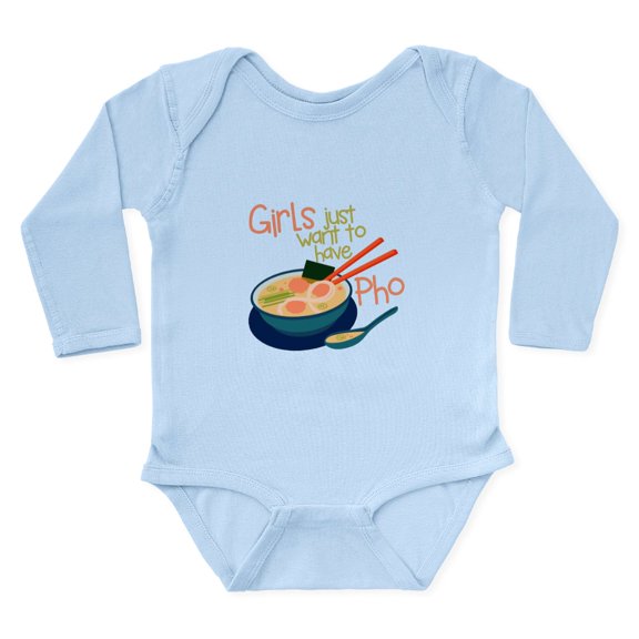 CafePress - Girls Just Body Suit - Long Sleeve Cotton Baby Bodysuit