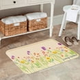 thumbnail image 2 of SPXUBZ Non Slip Flannel Polyester Floor Mat With Colorful Floral Design For Bathroom Kitchen Bedroom Decoration 31.5x19.7 inch, 2 of 5
