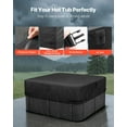 thumbnail image 6 of Hot Tub Cover 88x88x20 Inch, Waterproof Oxford Fabric Spa Cover - Black, Weather Resistant Outdoor Hot Tub Lid with Air Vent & Straps, 6 of 11