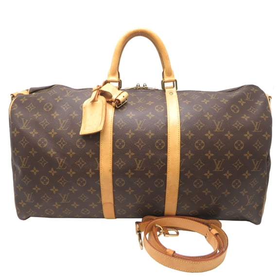 Pre-Owned Louis Vuitton Keepall Bandoulire 55 Women's/Men's Boston Bag M41414 Monogram Brown