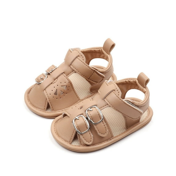 Wancir Infant Baby Boys Girls Classic PU Leather Wedding Toddler Dress Shoes First Steps Walking Flat Lazy Crib Shoe