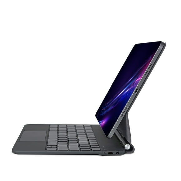mobee Étui Clavier Magic pour iPad Pro 12,9 Pouces (3e, 4e, 5e, 6e Génération) et iPad Air 13 Pouces (M3/M2, 2025/2024), Étui Clavier Magnétique avec Mu