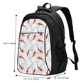 thumbnail image 5 of Balery Koi Fish Corals,Spring Summer Print USB Charging Backpack for Men and Women - Water-Resistant, Anti-Theft Laptop Backpack with USB Port for Travel, Work, School, and College, 5 of 7