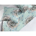 thumbnail image 2 of Roses Bed Runner Set, Dreamy Flowers Boho with Brush Spots Ornaments on Minty Backdrop Print, Decorative Bedding Scarf & 2 Pillow Shams for Hotels Homes, King, Almond Green Warm Taupe, by Ambesonne, 2 of 3
