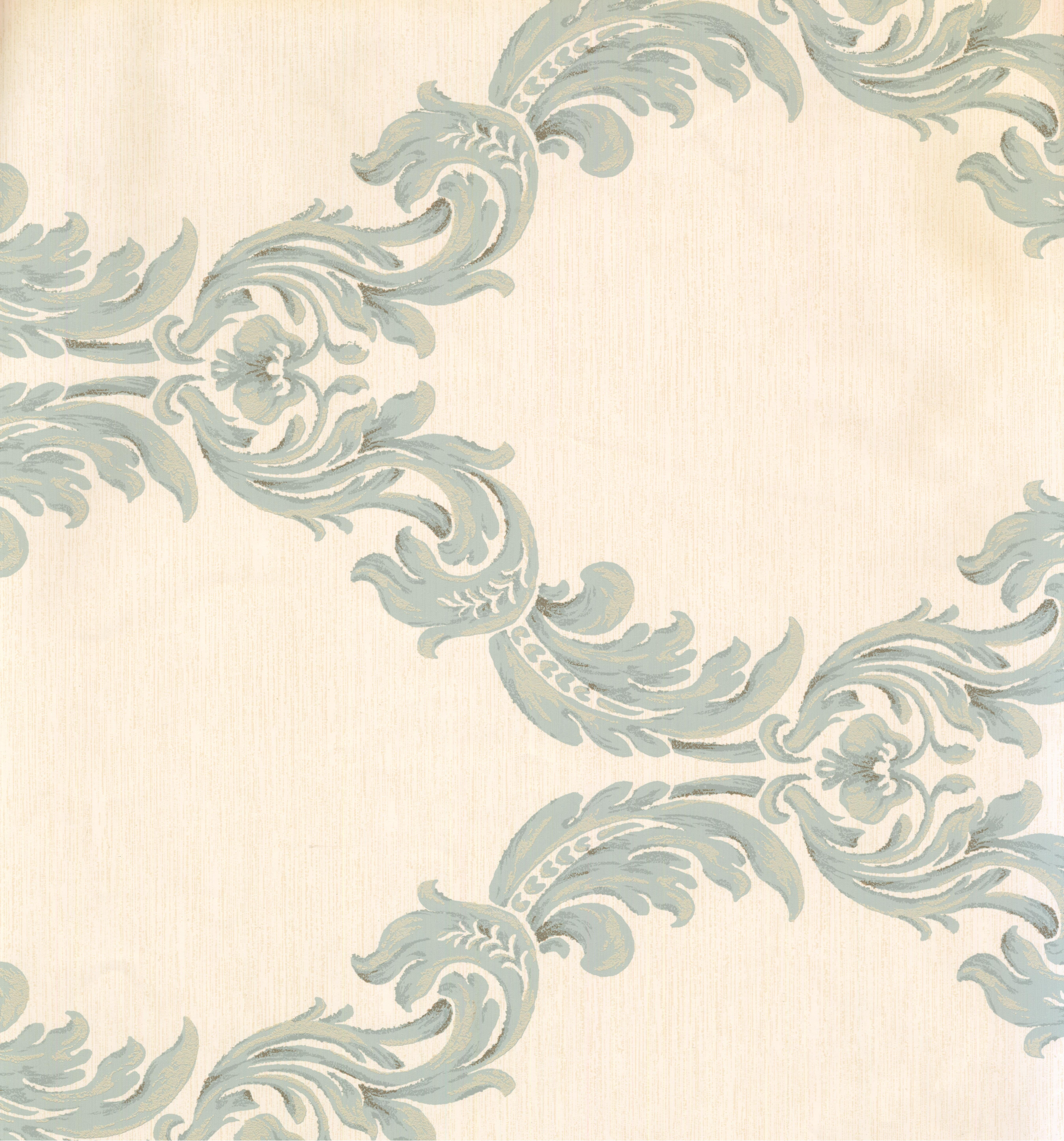 DAMASK Traditional Cream, Green Wallpaper Roll Walmart Canada