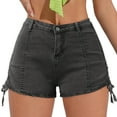 thumbnail image 1 of Durtebeua Denim Shorts for Women Pockets Summer Hot Pants Grey XXL, 1 of 6