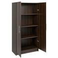 thumbnail image 2 of Prepac Adjustable Shelves Cabinet - Functional Tall Garage Table, 16"D x 32"W x 65"H Freestanding Garage Cabinet with 2-Doors, Espresso - EES-3264, 2 of 10