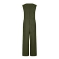 Tank Top Jumpsuit for Women Casual Slimming Office Zip Back Tie Knot