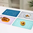 thumbnail image 5 of Miyuadkai Silicone Placemat Gray, Kids Placemat Non Slip Baby Placemat Silicone Placemats for Toddlers Baby Eating Mat Food Mats for Toddler Dining Table Setting Learning Travel Kitchen, 1*Placemat, 5 of 9