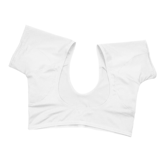 Vogacara Camiseta absorbente de sudor con almohadilla para el sudor para mujer Protección de la piel Blanco METRO