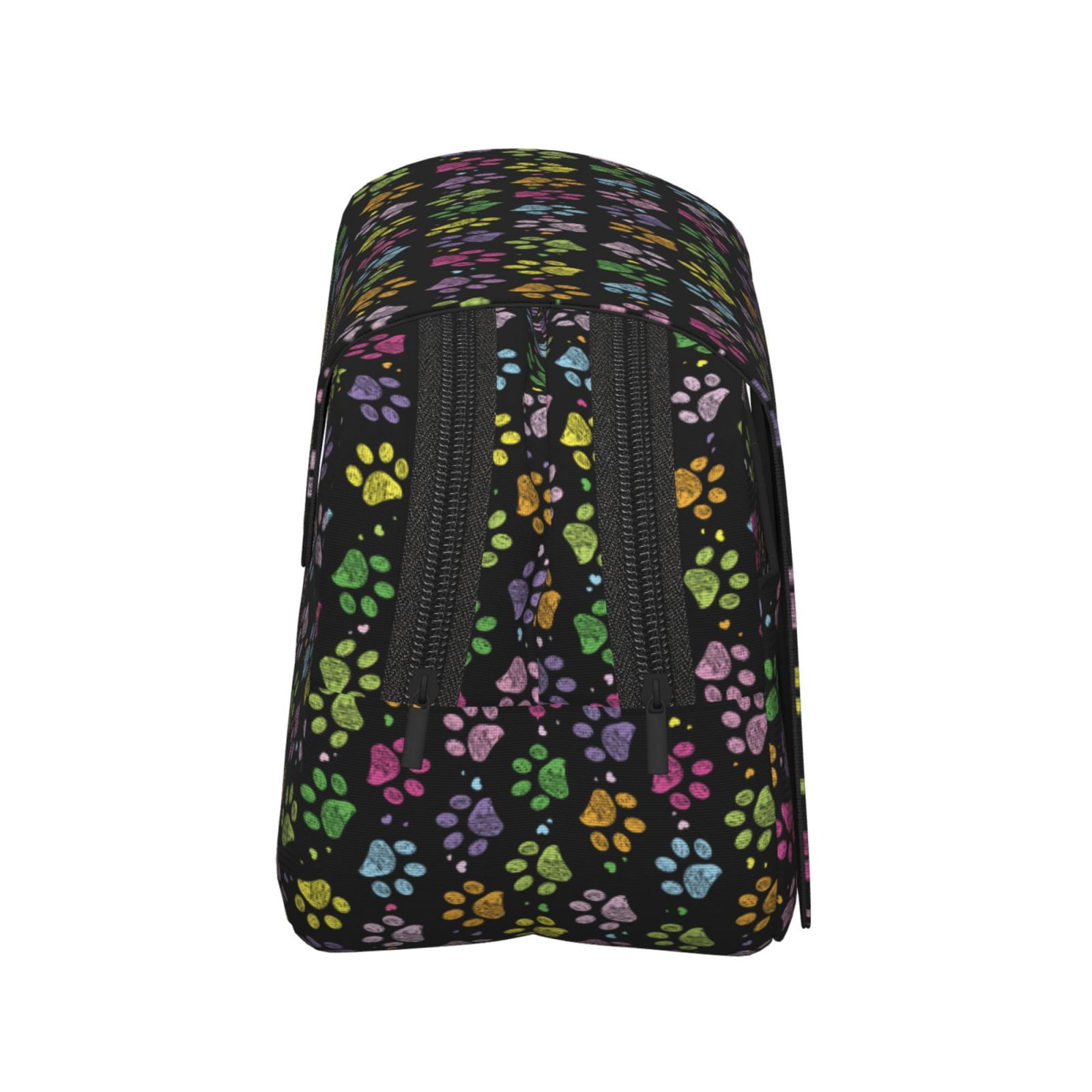 Rateoe Colorful Paw Pattern Double Clamshell Pen Case, Storage Organizer with Two Zipper Compartments– Holds Up to 50 Pencils & Pens