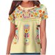thumbnail image 2 of Fiudx Liquidación de Ofertas Flash Top de Cuello Redondo de Manga Corta Estampado de Estilo Étnico para Mujer, 2 of 5