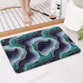 thumbnail image 4 of Blue Green Gold Marble Pattern Bathroom Rugs Mat,Non Slip Microfiber Bathroom Rug,Rubber Backing,Soft Bathroom Mats for Bathroom Floor,Tub and Shower,17x27in(43x68cm), 4 of 5