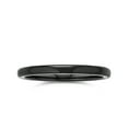 thumbnail image 2 of Bling Jewelry Womens Thin Stackable Minimalist Titanium Wedding Band Ring - Black Dome Comfort Fit, 2 of 4