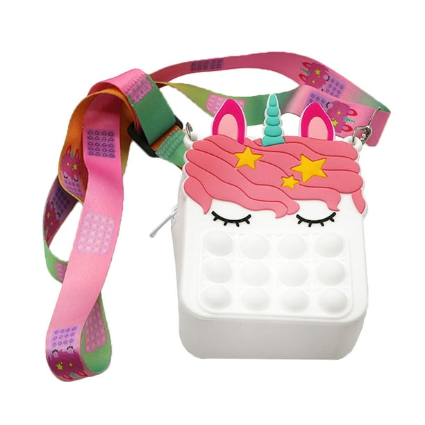 Juguetes Sensoriales De Burbujas De Empuje, Juguete Antiestrés De Silicona, Monedero, Bolso De Teléfono, Bolso De Hombro Con Correa De Hombro Extraíble Para Niños Y Adultos Minnieouse AP008105-03