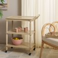 thumbnail image 5 of SAFAVIEH Haven 3-Tier Wood Kitchen Serving Cart, Natural, 5 of 16