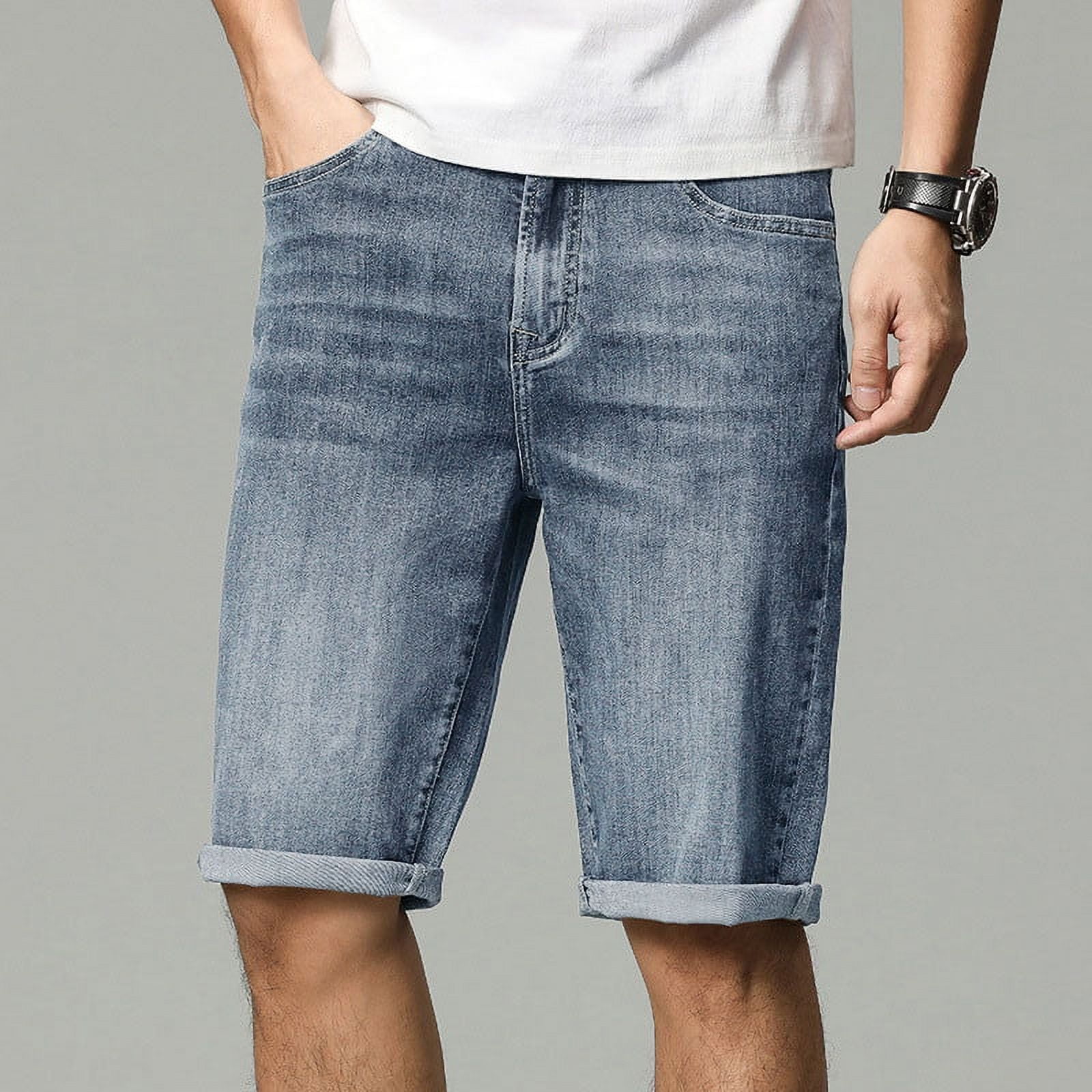 Baggy Jeans Men Mens Summer Thin Breathable Retro Wash Casual