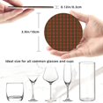 thumbnail image 4 of Posavasos de cuero de 6 piezas, posavasos de tartán del clan Macfie para bebidas, posavasos para tazas, regalo de inauguración de la casa, ideal para la decoración del hogar, 4 of 7