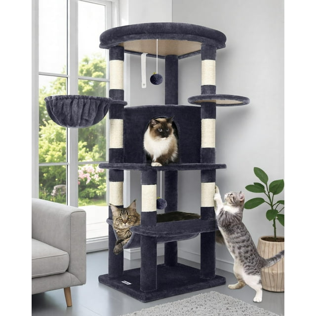 Torre para Gatos Globlazer C51 para Interiores, Gris Oscuro