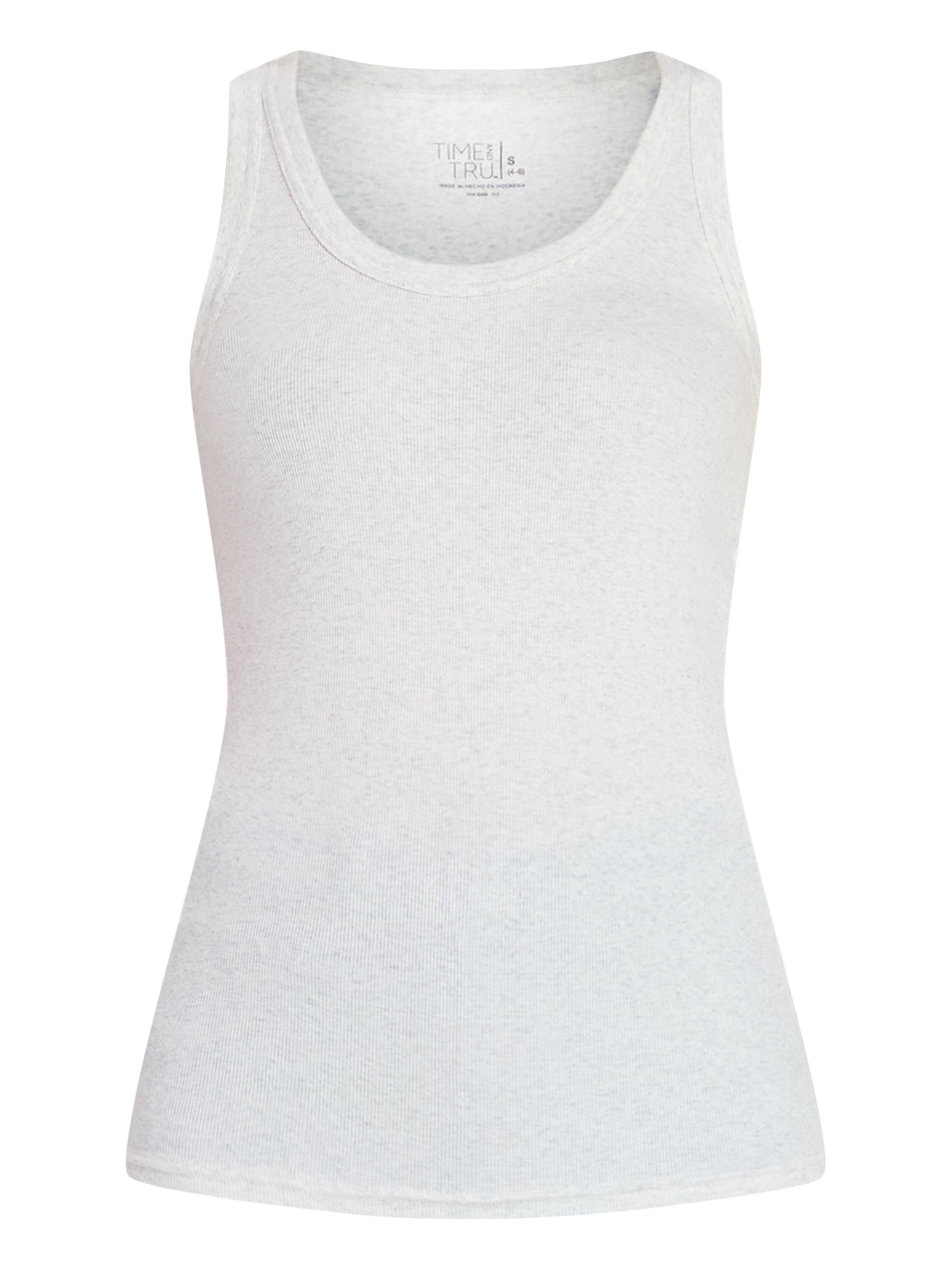 Time and Tru Women's Ribbed Tank Top, Sizes XS-XXXL