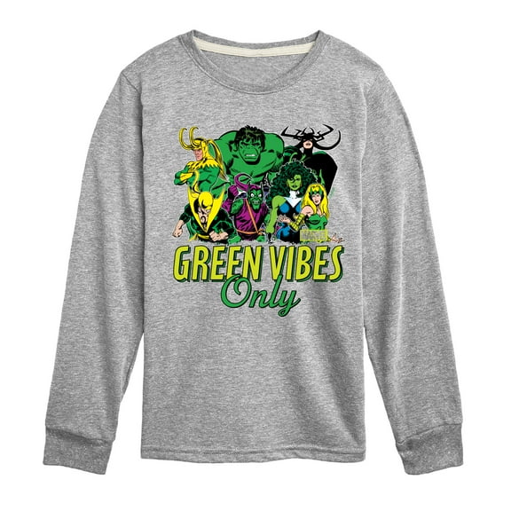 Marvel - St. Patrick's Day Green Vibes Only - Kids Long Sleeve Graphic T-Shirt