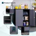 thumbnail image 5 of MIIIKO Lockable Storage Cabinet, Small Metal Garage Cabinet with Doors and Shelves, 35.4" Height Base Locker Cabinets 2 Doors, 5 of 12